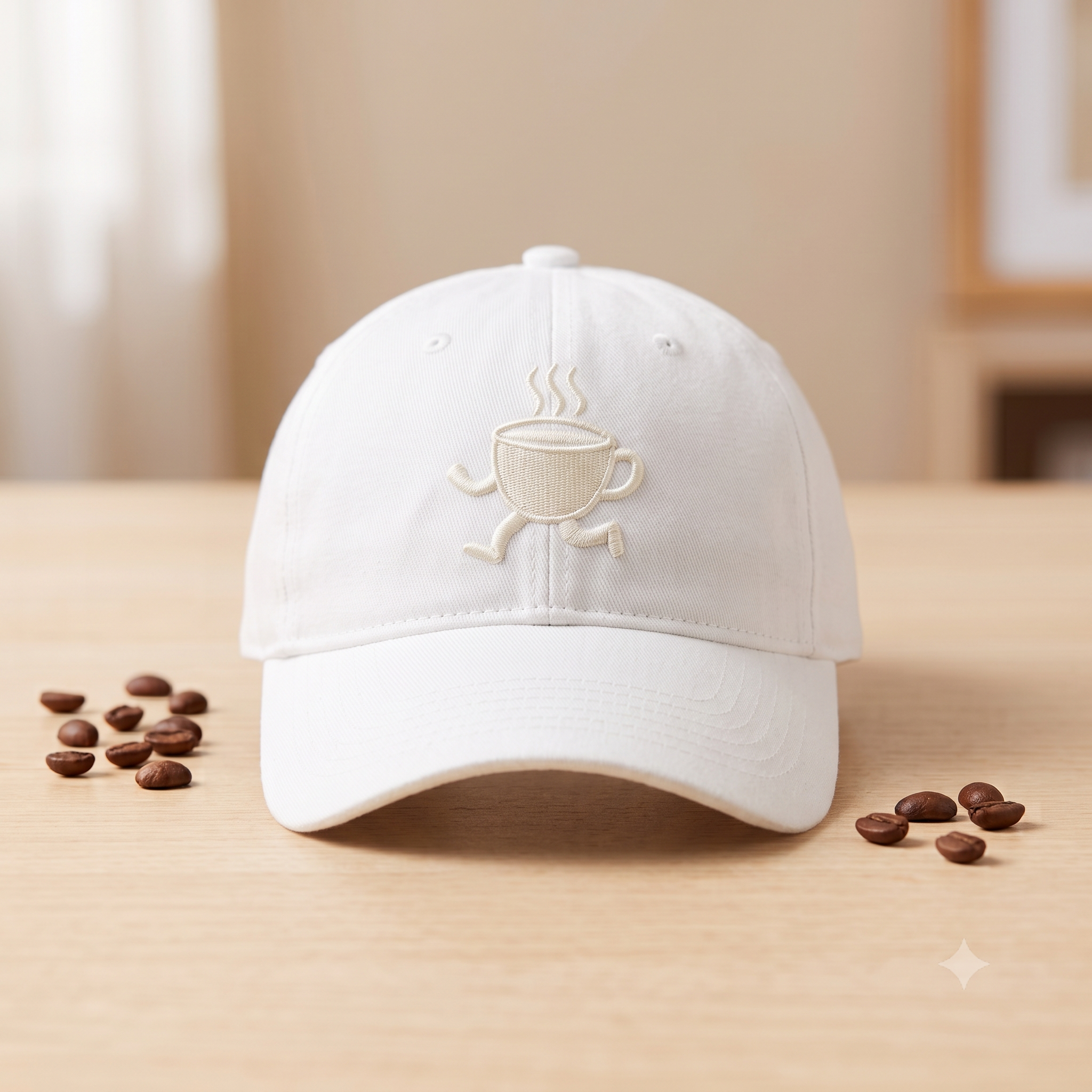 Gorra Cafe con Run - color blanca