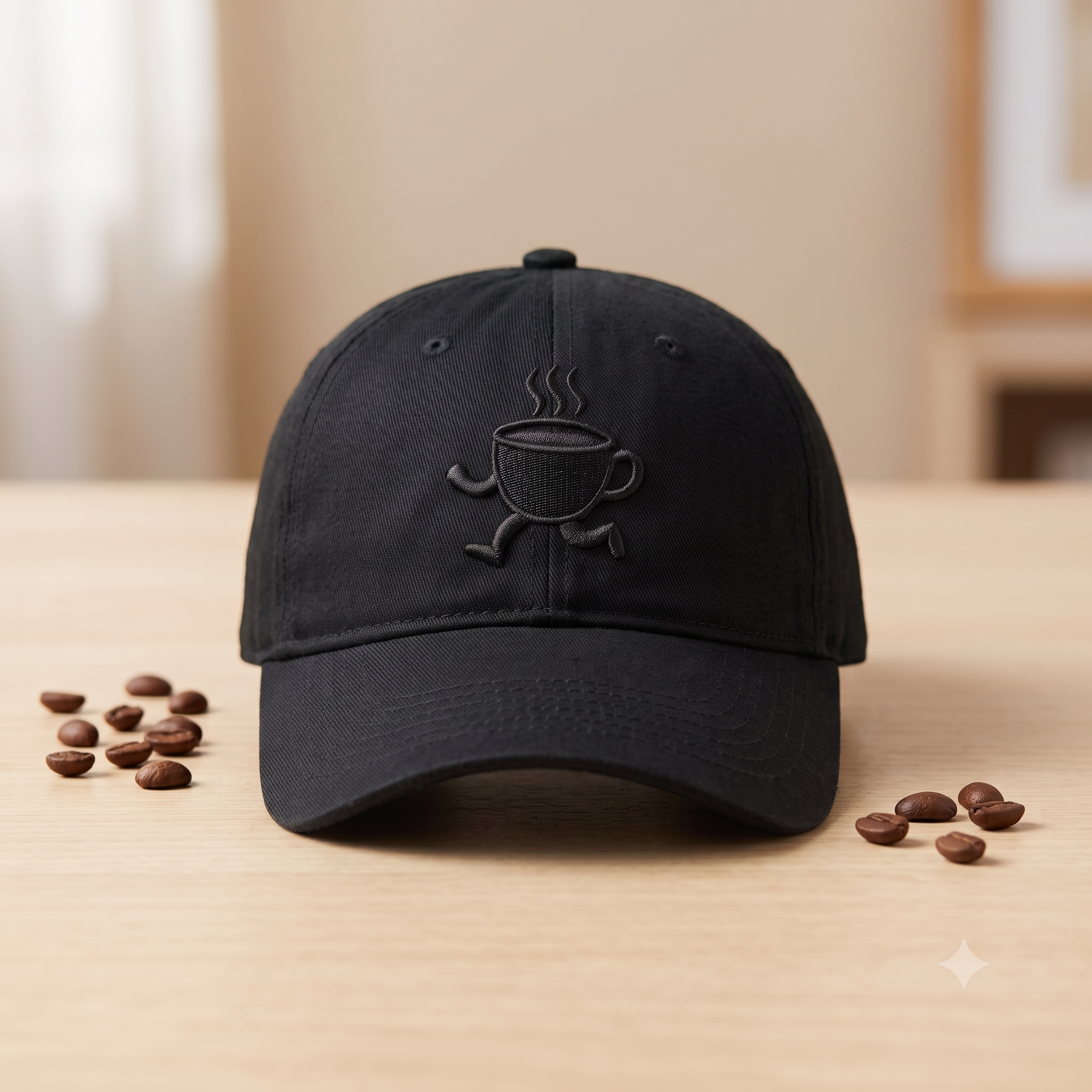 Gorra Cafe con Run - color negra