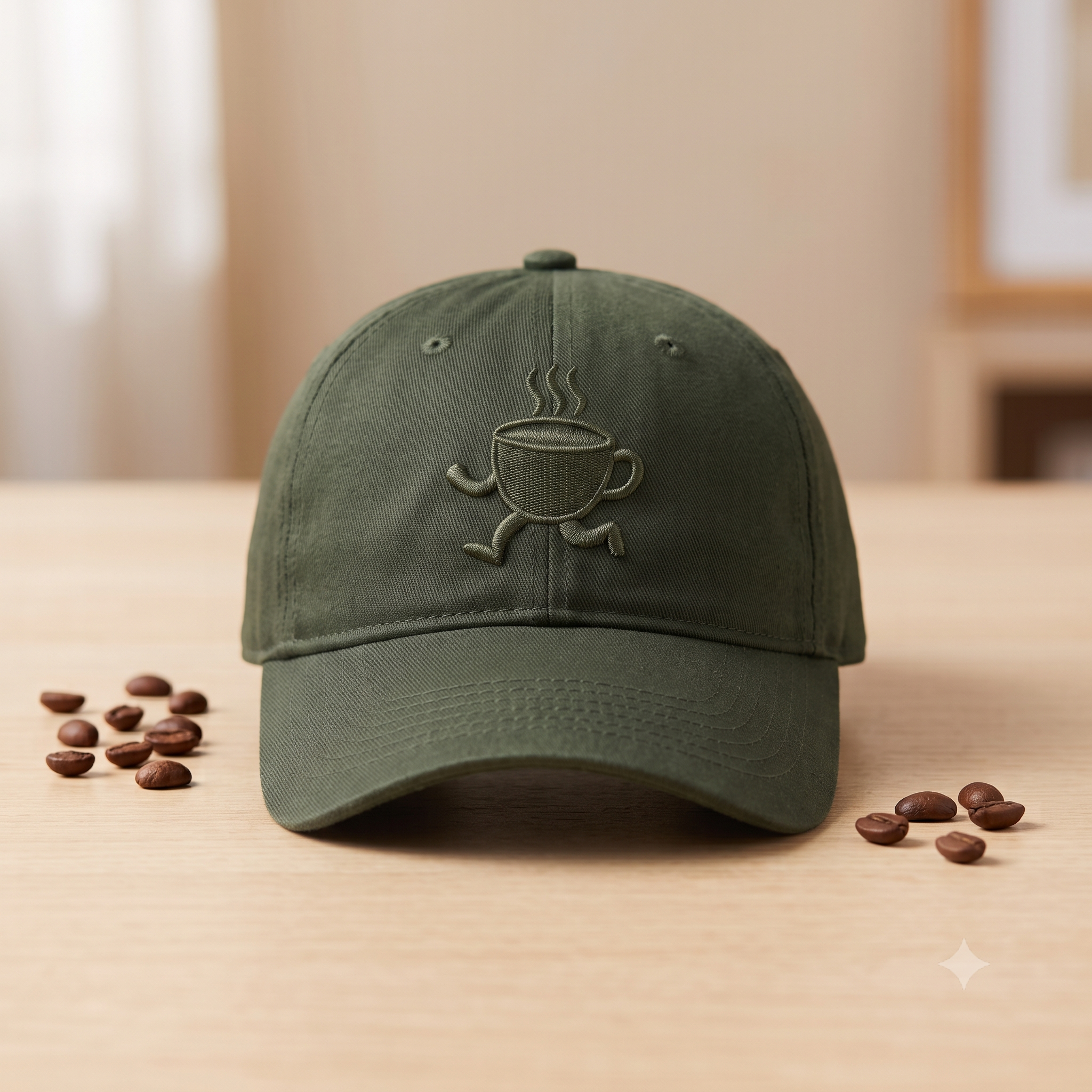 Gorra Cafe con Run - color verde